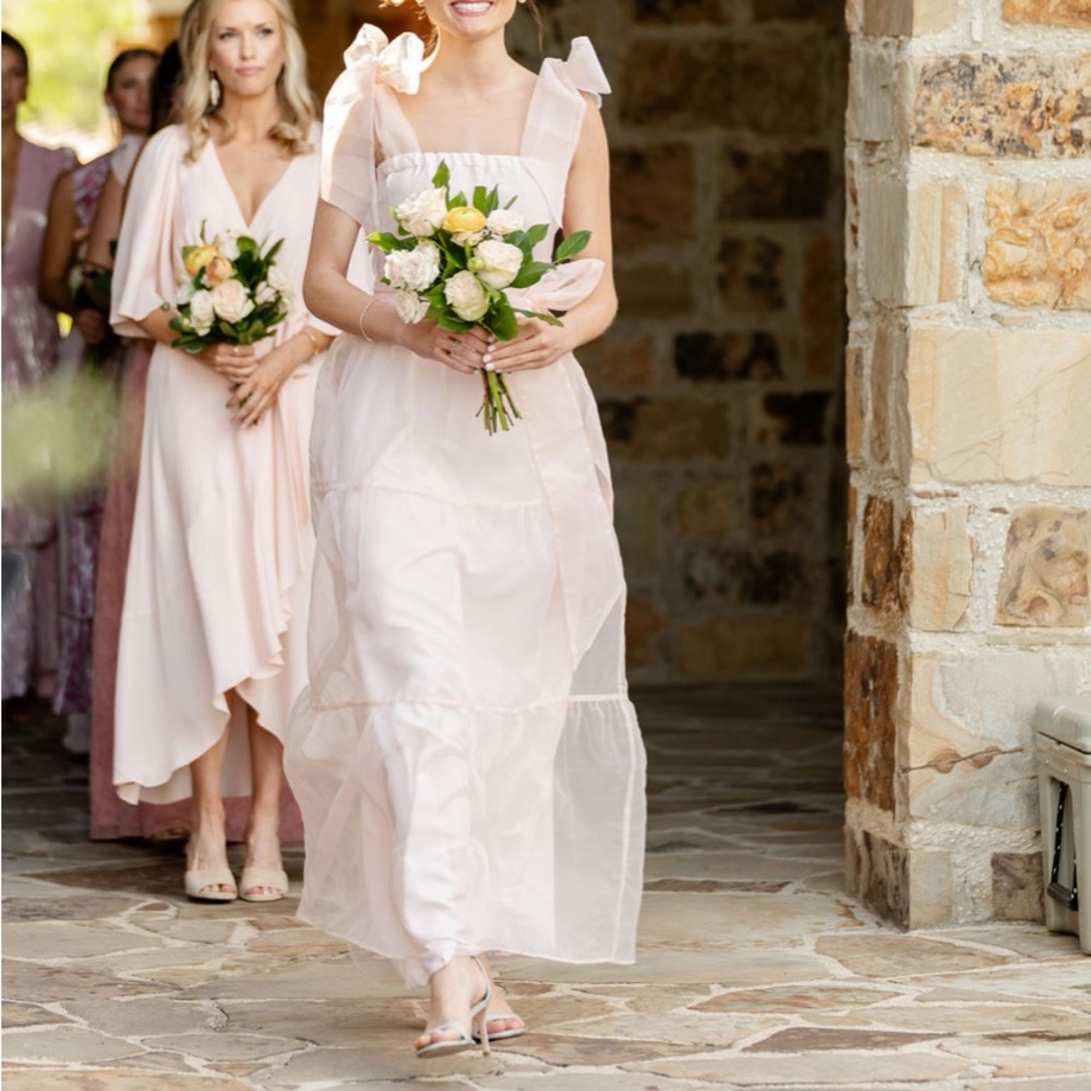 Sue Sartor Annabelle Sundress In Blush Pink Silk … - image 2